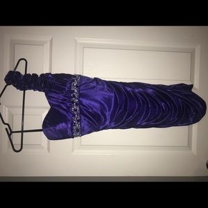 Purple one strap prom dress